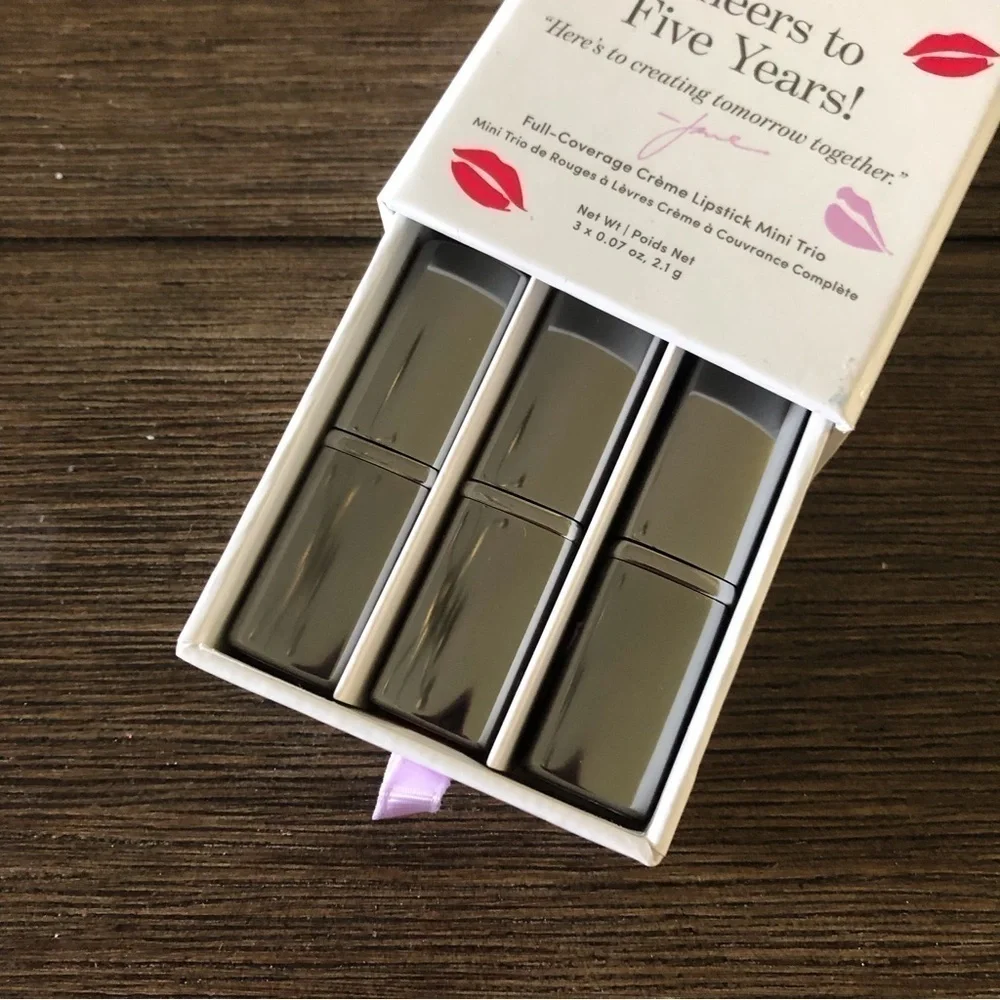 Julep Full-Coverage creme lipstick mini Trio in colors Bubbly, Fizz, and Pop